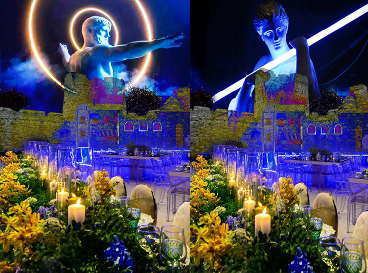 Multimedia 3D mapping, laser, hologram, 7D show,  special wedding multimedia decorations